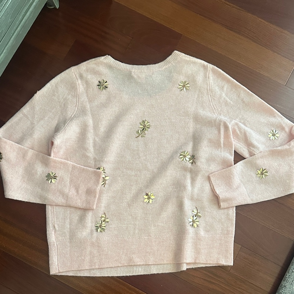 Lilly Pulitzer Blush Sweater with Metallic Embellishments - Picture 5 of 7